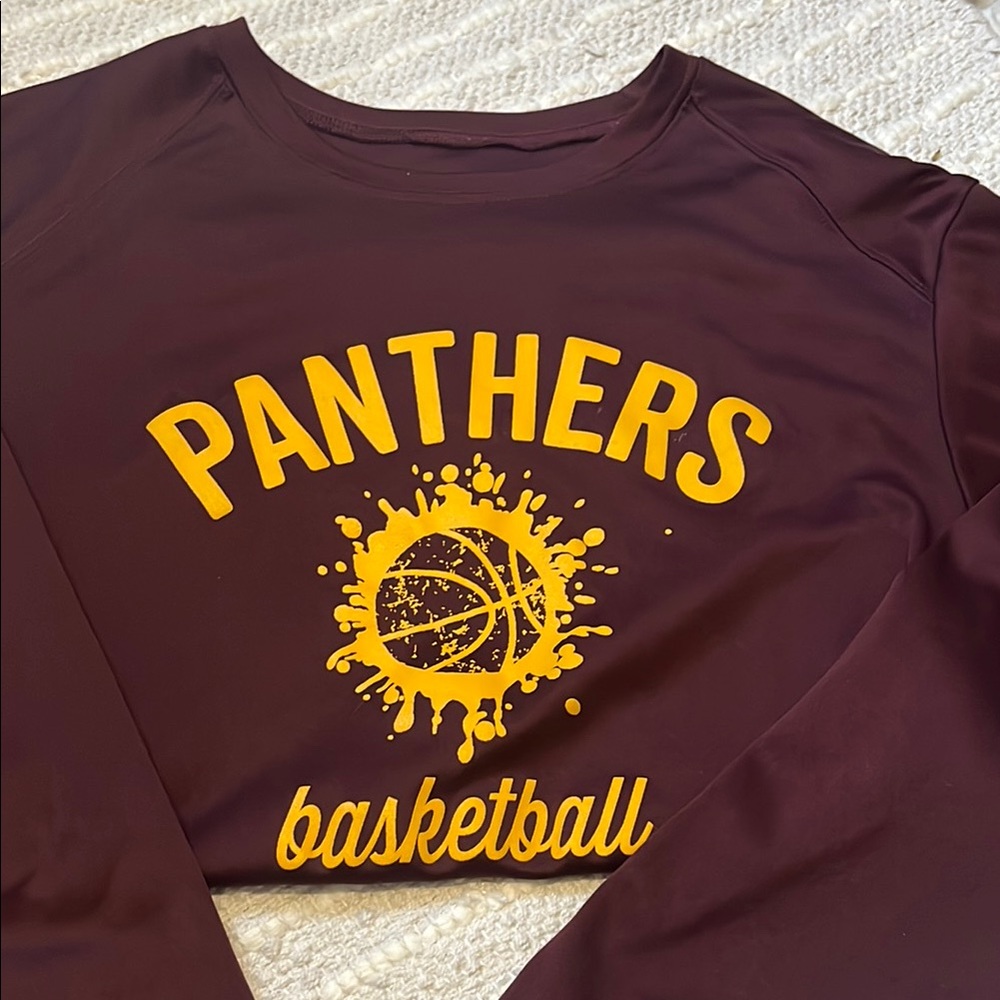 Panthers Basketball Maroon and Gold Long Sleeve